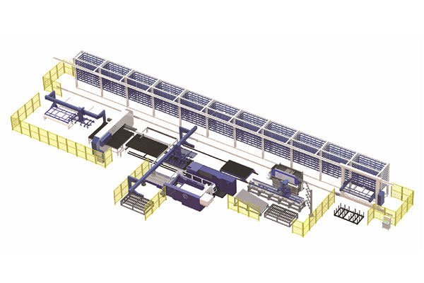 激光复合冲折弯自动化生产线